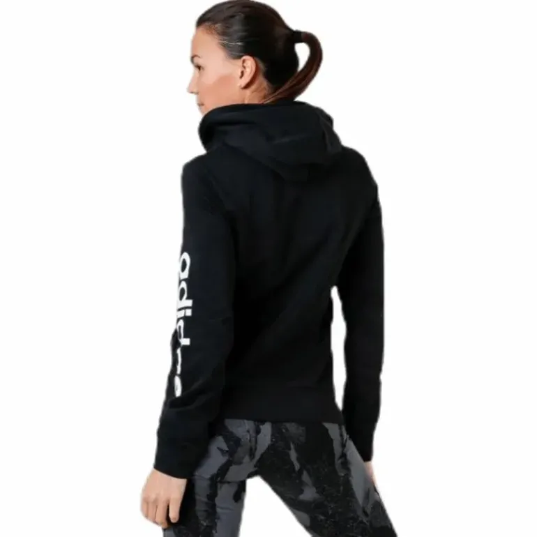 Essentials Linear Full Zip Hoodie Black / White