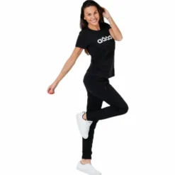 Essentials Linear Slim Tee Black / White
