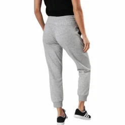 Essentials Regular Tapered Cuffed 7/8 Pant Medium Grey Heather / White