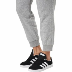 Essentials Regular Tapered Cuffed 7/8 Pant Medium Grey Heather / White