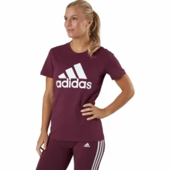 Essentials Regular T-Shirt Victory Crimson / White