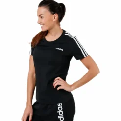 Essentials 3S Slim Tee Black / White