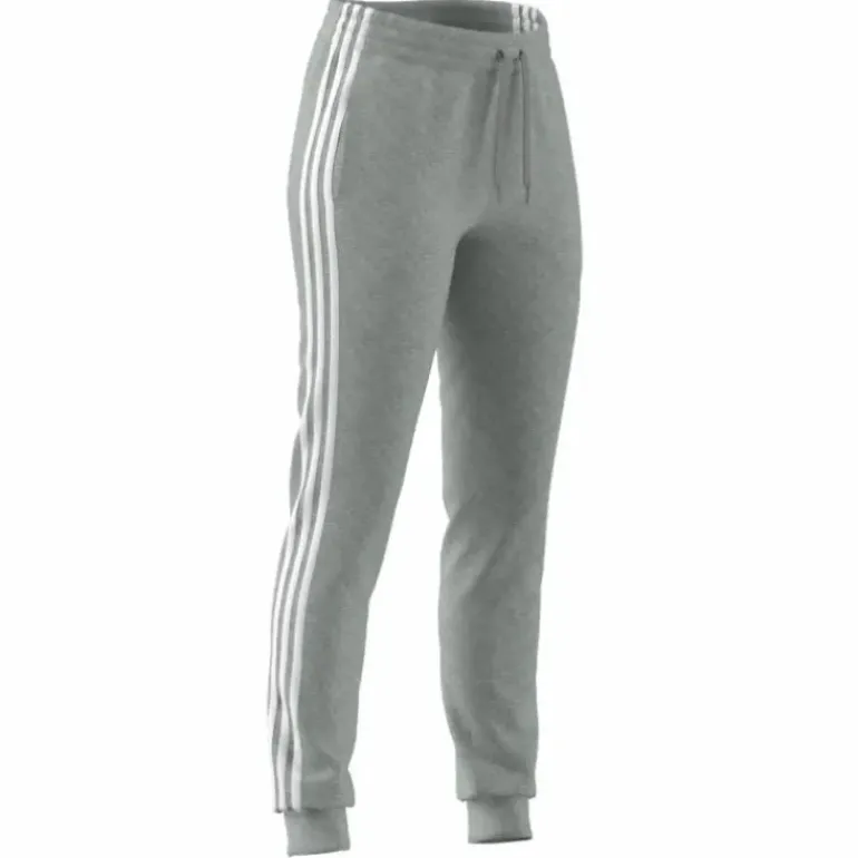 Essentials Single Jersey 3-Stripes Joggers Medium Grey Heather / White