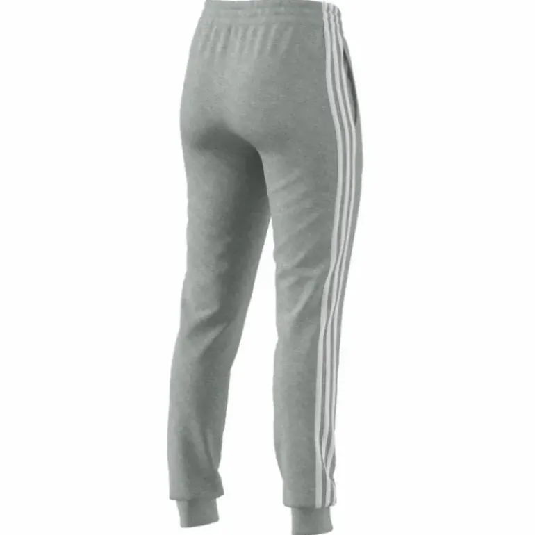Essentials Single Jersey 3-Stripes Joggers Medium Grey Heather / White