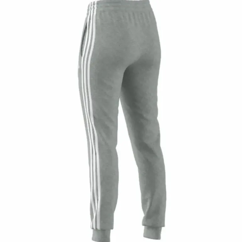 Essentials Single Jersey 3-Stripes Joggers Medium Grey Heather / White