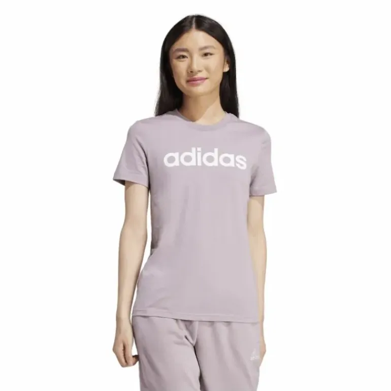 Essentials Slim Logo T-Shirt Preloved Fig / White