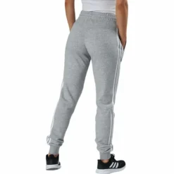 Essentials Slim Tapered Cuffed Pant Medium Grey Heather / White
