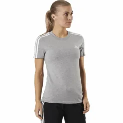 Essentials Slim T-Shirt Medium Grey Heather / White