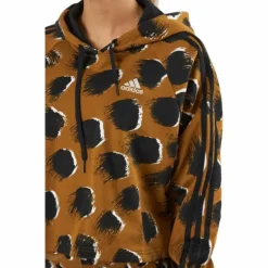 Essentials 3-Stripes Animal Print Hoodie Brostr/Multco/Black