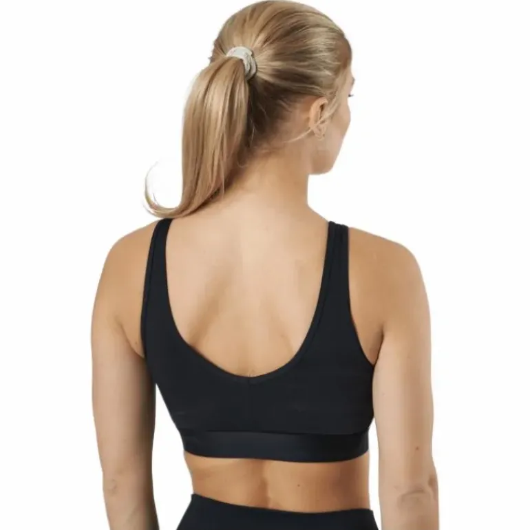 Essentials 3-Stripes Crop Top With Removable Pads Black / White