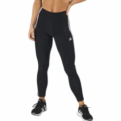 Essentials 3-Stripes High-Waisted Single Jersey Leggings Black / White