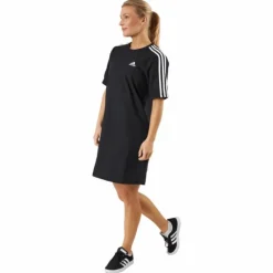 Essentials 3-Stripes Single Jersey Boyfriend Tee Dress Black
