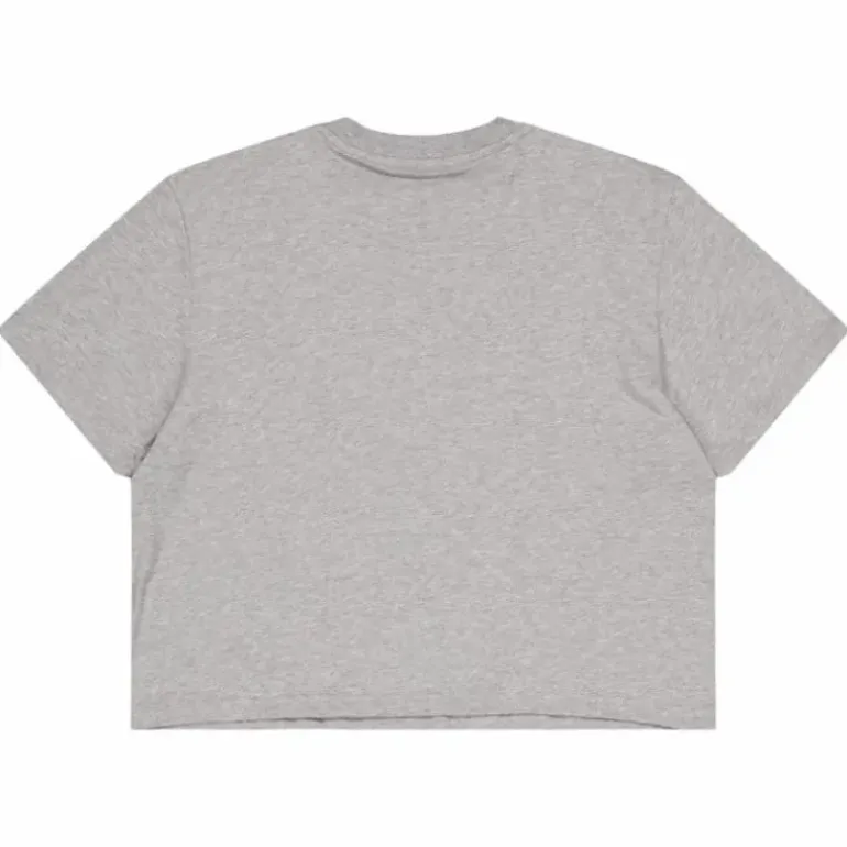 Essentials 3-Stripes Single Jersey Crop Top Medium Grey Heather