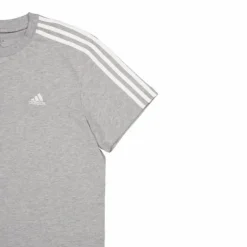 Essentials 3-Stripes Single Jersey Crop Top Medium Grey Heather