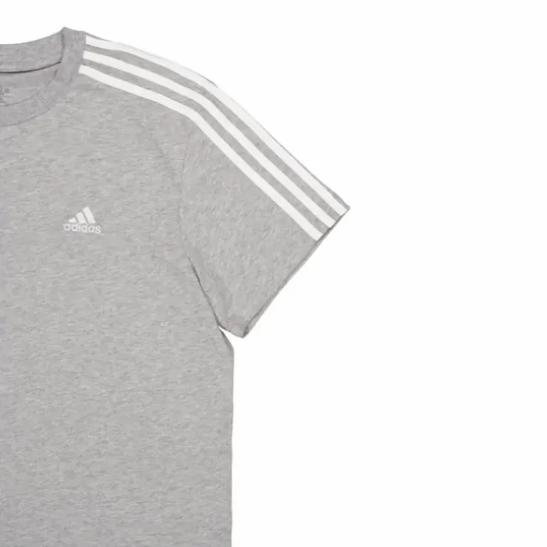 Essentials 3-Stripes Single Jersey Crop Top Medium Grey Heather
