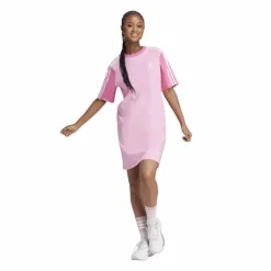 Essentials 3-Stripes Single Jersey Boyfriend Tee Dress Pink