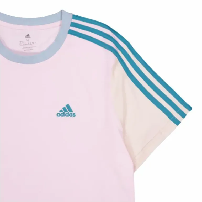 Essentials 3-Stripes Single Jersey Crop Top Clear Pink