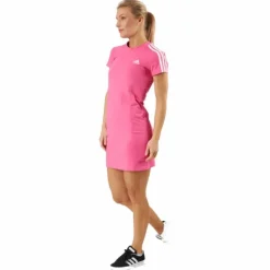 Essentials 3-Stripes Tee Dress Pulmag/White
