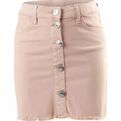 Farrah Color Button Skirt Pink