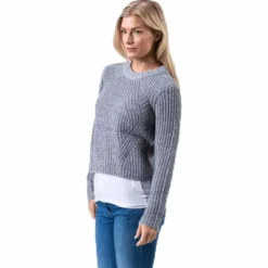 Fiona L/S Pullover Knt Grey