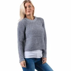 Fiona L/S Pullover Knt Grey