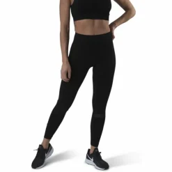 Fitness Mesh Knit Tights Black