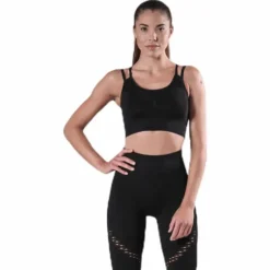 Fitness Seamless Mesh Bra Black