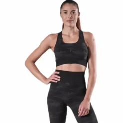 Fitness Seamless Racerback Bra Patterned/Black