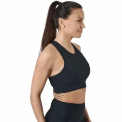 Fixed High Support Bra Black