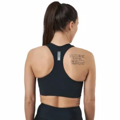 Fixed High Support Bra Black