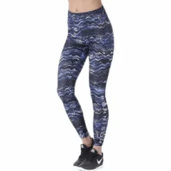 Flattering AOP Tights Blue/Black