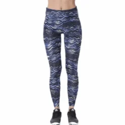 Flattering AOP Tights Blue/Black