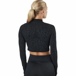 Formknit Seamless Cropped 1/4 Puma Black-leopard Print