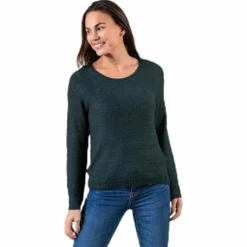 Geena Xo L/S Pullover Knt Green