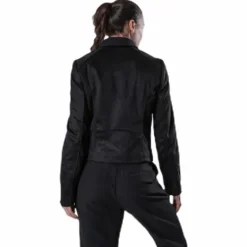 Gerry Faux Suede Biker Otw Black