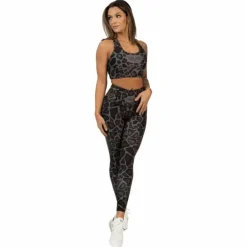 Giraffe Black Sports Bra Dark Grey