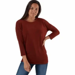 Glamour 3/4 Top Jrs Red