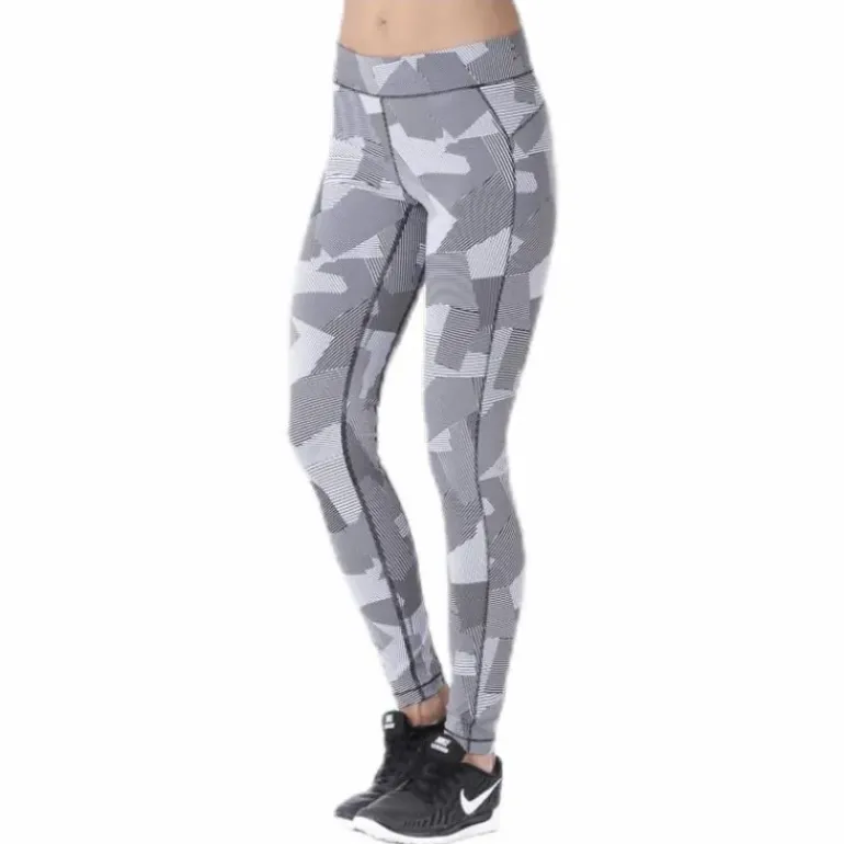 Graphic line tights White
