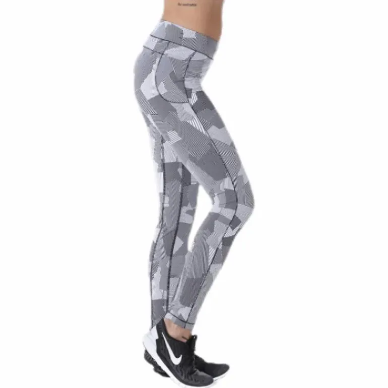 Graphic line tights White