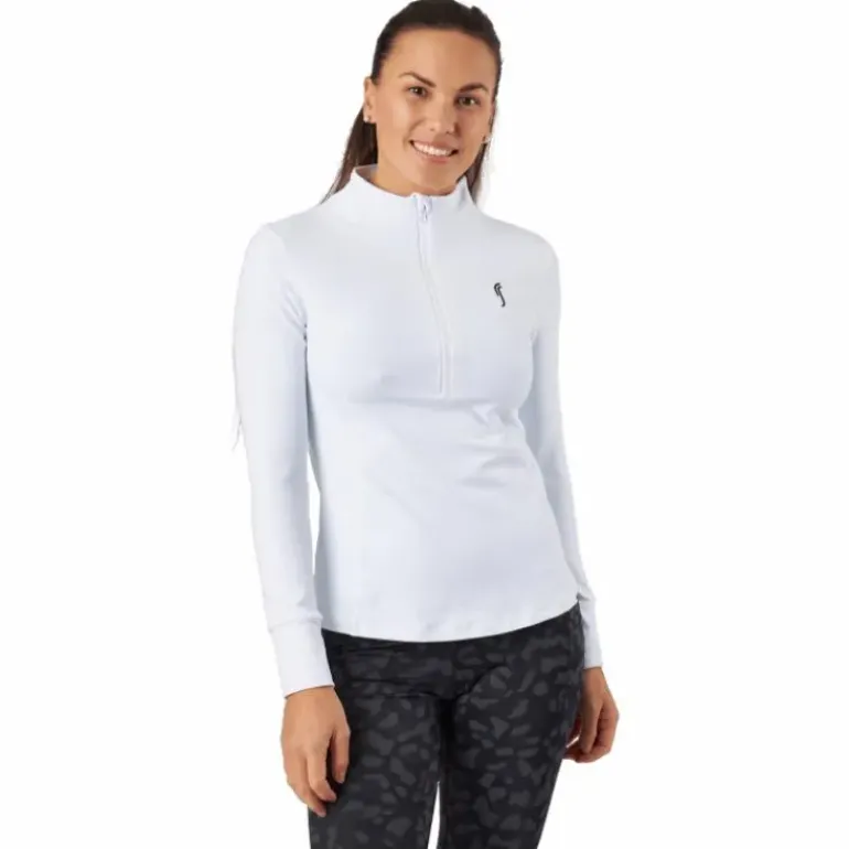 Half Zip Sweater White