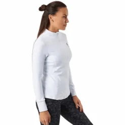 Half Zip Sweater White