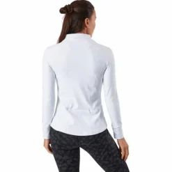 Half Zip Sweater White