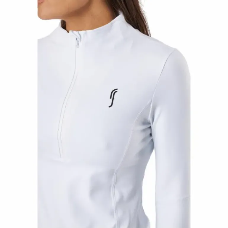 Half Zip Sweater White