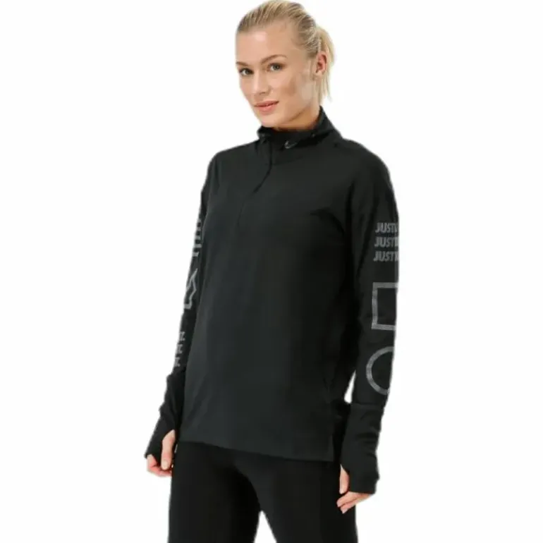 Halfzip Flash Top Black/Grey