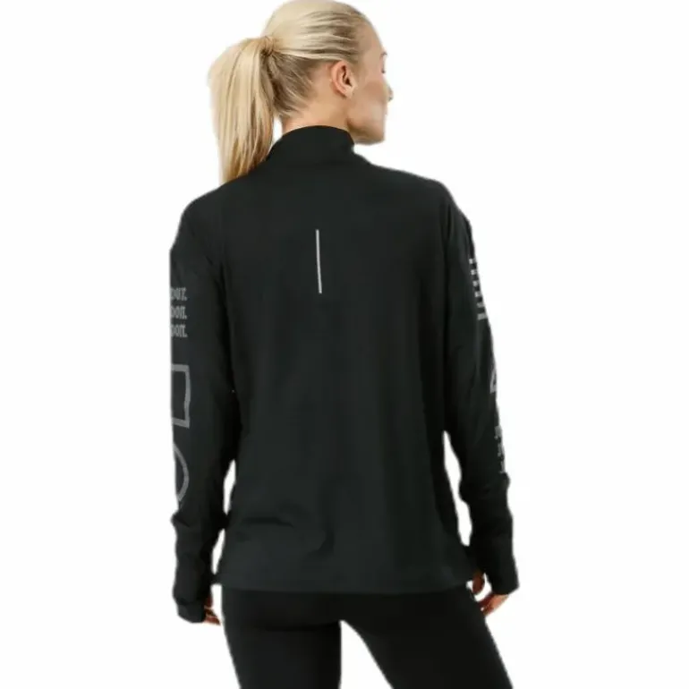 Halfzip Flash Top Black/Grey
