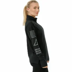 Halfzip Flash Top Black/Grey