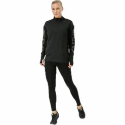 Halfzip Flash Top Black/Grey
