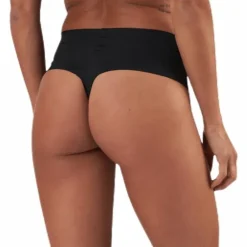 Henni Solid High Waist String Black