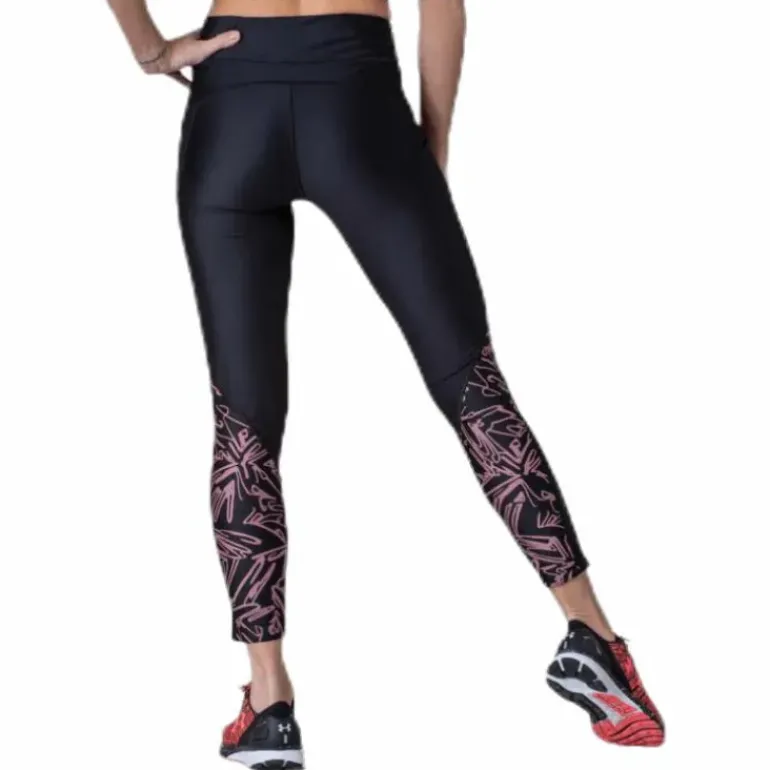 HG Armour Printed Panel Ankle Crop Black