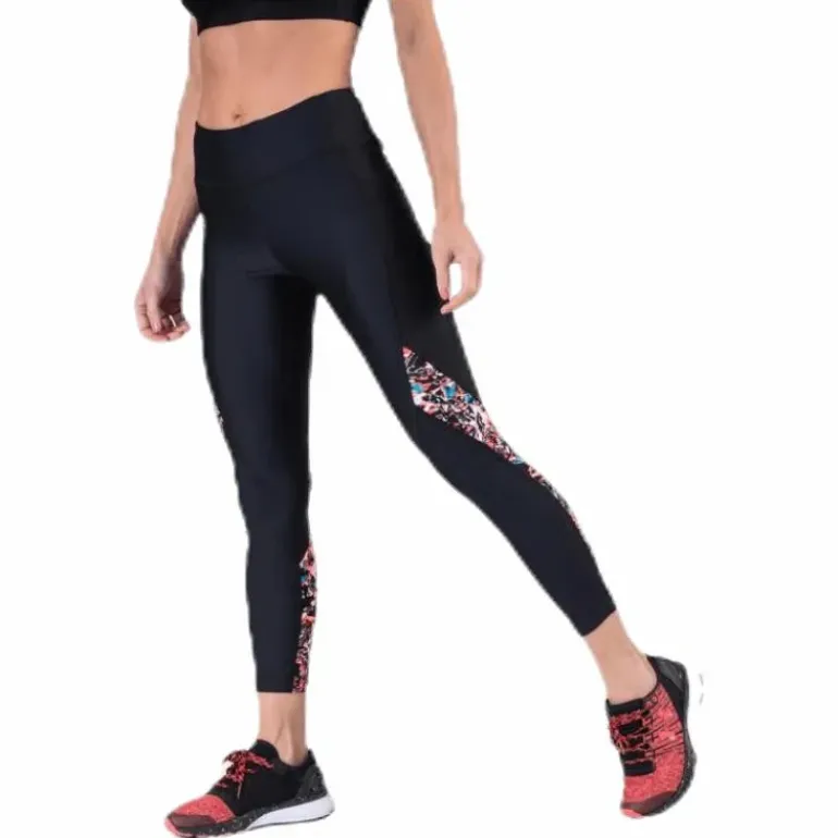 HG Armour Printed Panel Ankle Crop Black